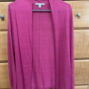 Banana Republic Pink Open Front Linen blend Cardigan XS